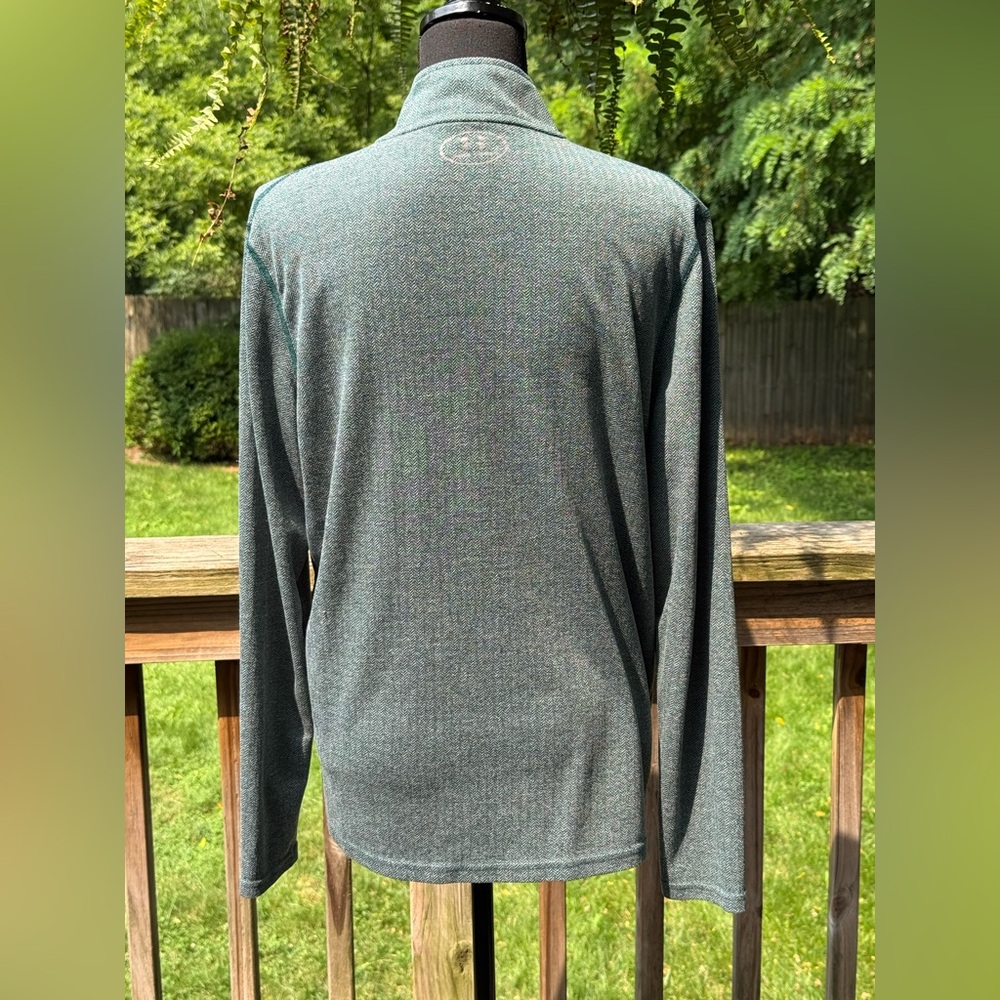 Under Armour Threadborne Teal Herringbone Quarter-Zip EUC Medium - Picture 3 of 8